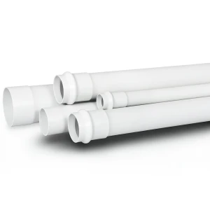 مواسير UPVC SDR 34 قطر خارجي 160 مم سماكة 5.4 مم لون أبيض