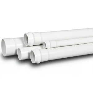 أنابيب UPVC SDR 34 قطر خارجي 250 مم سماكة 8.3 مم أبيض