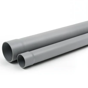 UPVC Pipe Sewerage System 10 Bar Pressure 40 mm Size 1.9 mm Thickness Gray