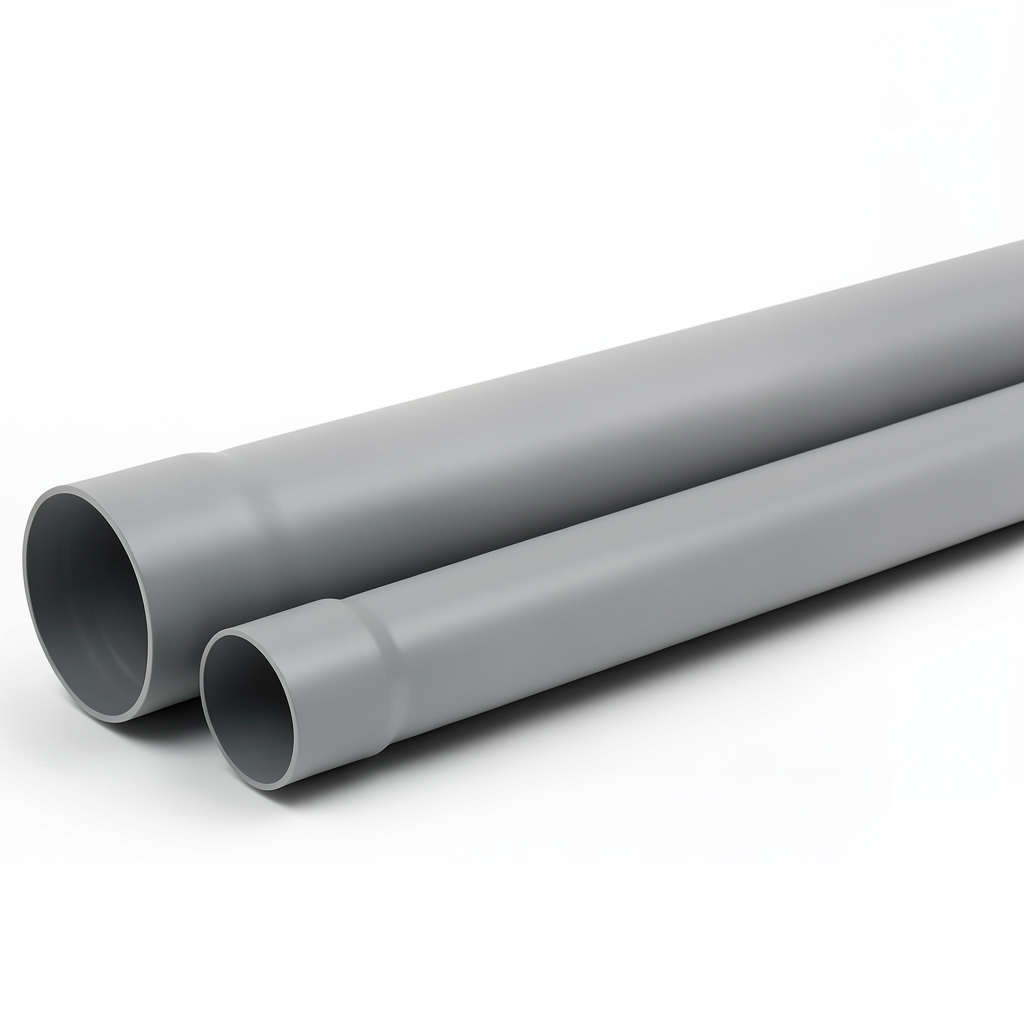 UPVC Pipe Sewerage System 10 Bar Pressure 40 mm Size 1.9 mm Thickness Gray