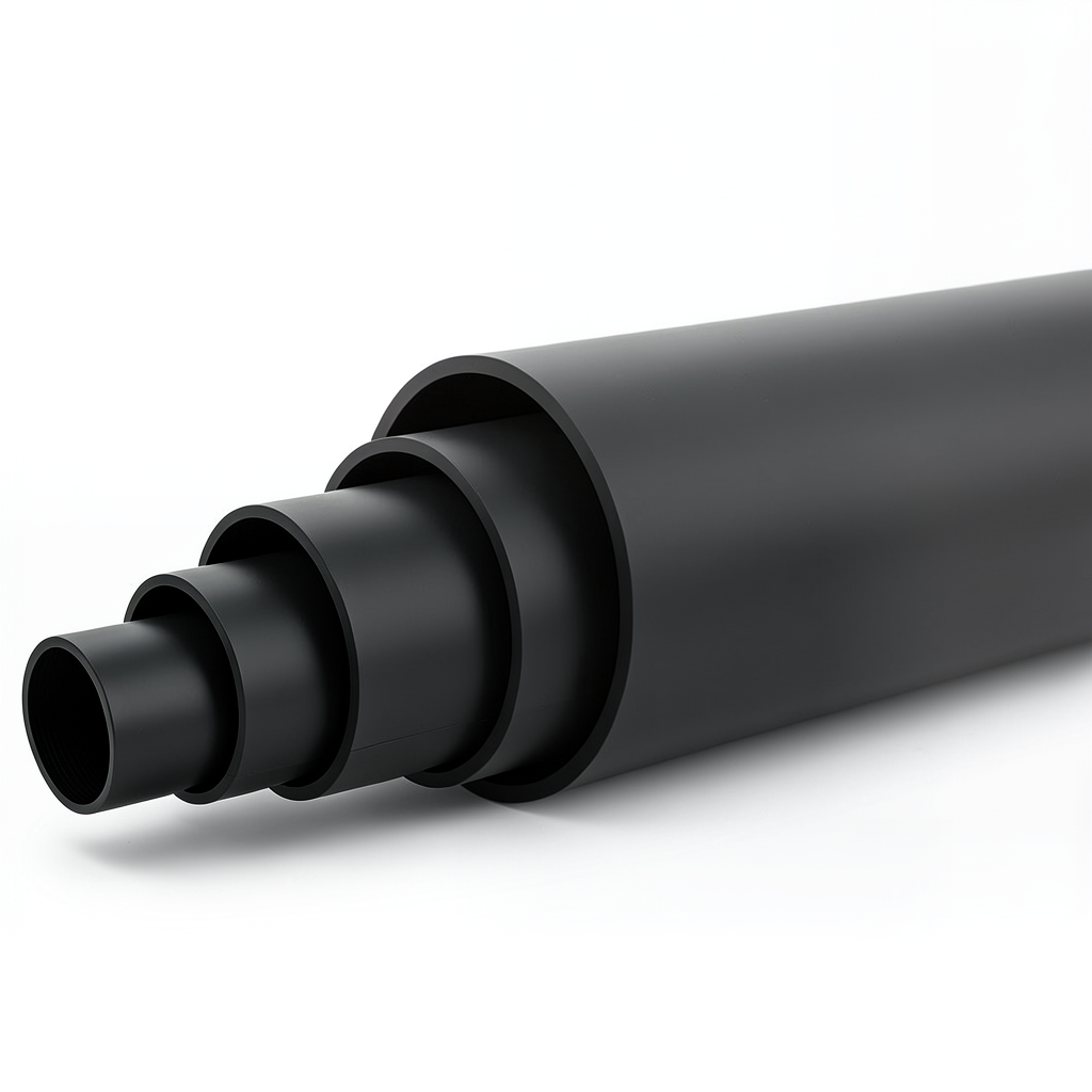 HDPE Pipe Pressure 10 Bar PE 80 Size 450 mm SDR 11 Black
