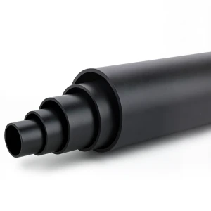 HDPE Polyethylene Plastic Pipe PN 15.3 Bar PE 80, 450 mm Diameter, SDR 7.4, Black