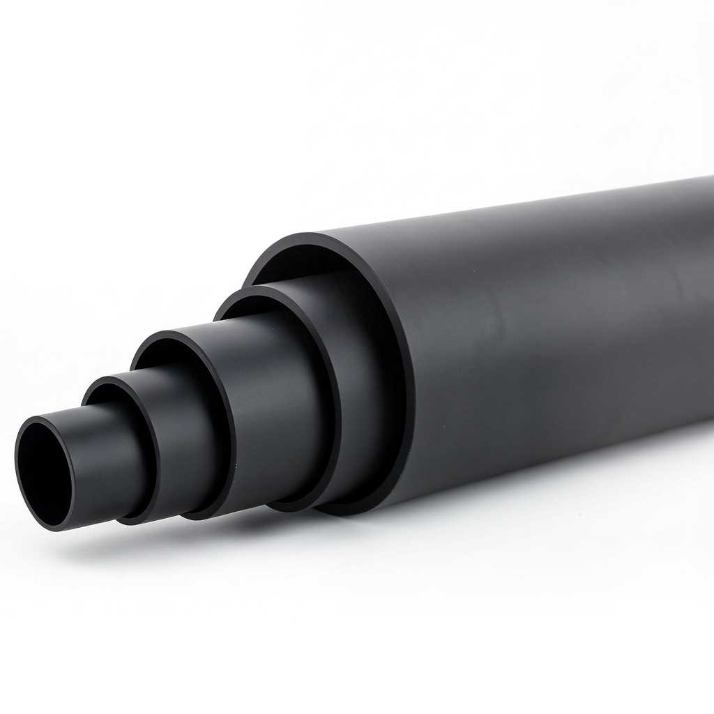 مواسير HDPE ضغط 15.3 بار PE 80 قطر خارجي 500 مم SDR 7.4 لون أسود