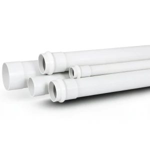 أنابيب بلاستيك UPVC SDR 34 مقاس 125 مم سماكة 4.3 مم لون أبيض