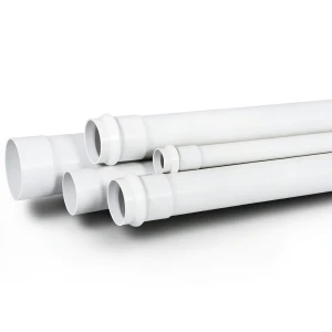 مواسير UPVC SDR 34 قطر خارجي 160 مم سماكة 5.4 مم لون أبيض