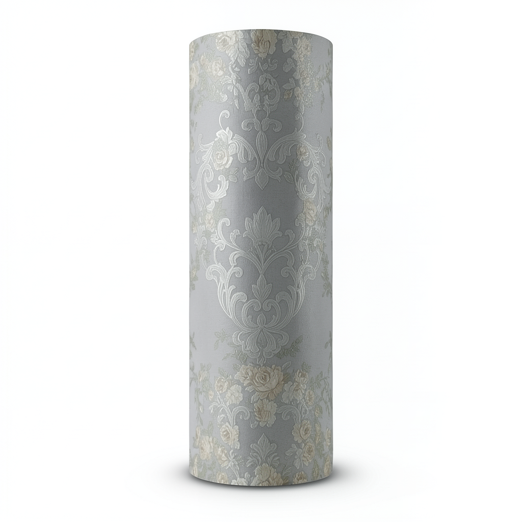 Classic Wallpaper Length 10m, Width 0.73m, Gray Color, Model 57135