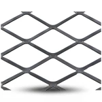 Hot Rolled Black Steel Expanded Metal Mesh Thickness 3.8 mm Width 2.44 m Length 1 m