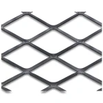 Hot Rolled Expanded Metal Mesh 3.8 mm Thickness, Size 2.44×3 m, Black Steel