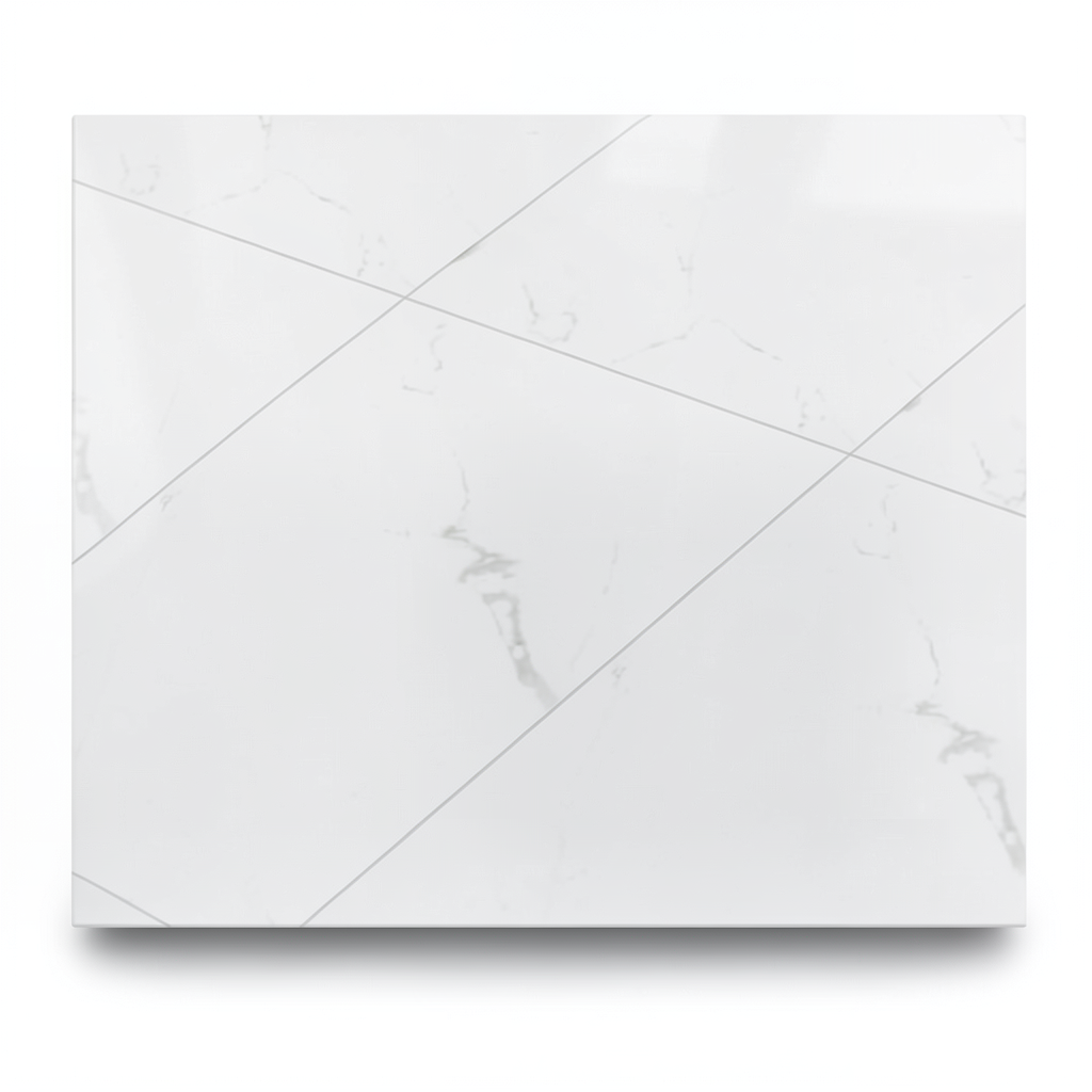 Polished Porcelain Flooring 60x120x0.87 cm, White, Mount White Model