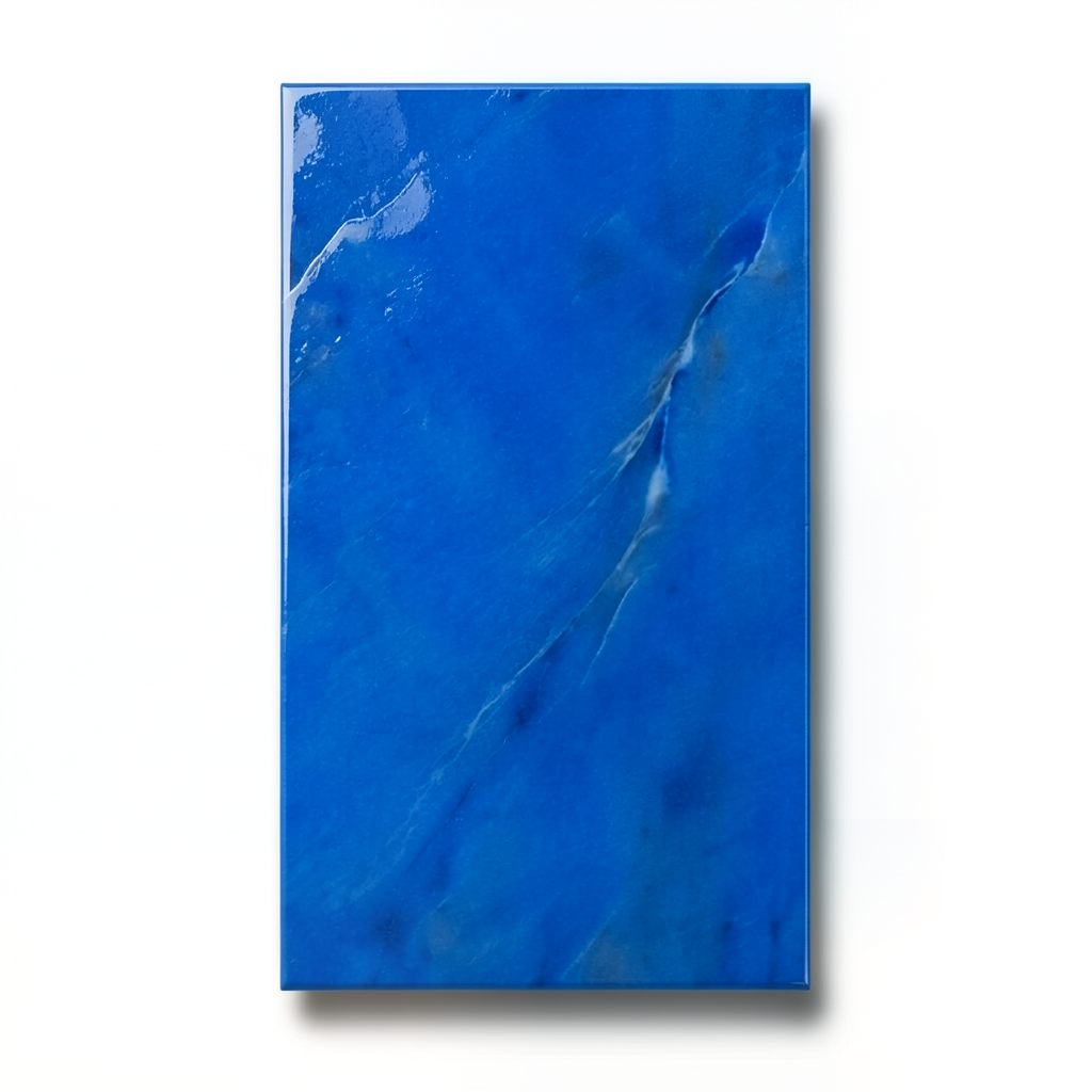 Glossy Porcelain Tiles Size 120x60 cm, Blue Color, Bahia Model