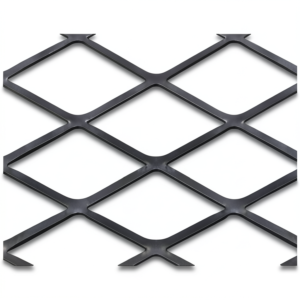 Hot Rolled Black Steel Expanded Metal Mesh Thickness 2.8 mm Width 2.44 M Length 7 M