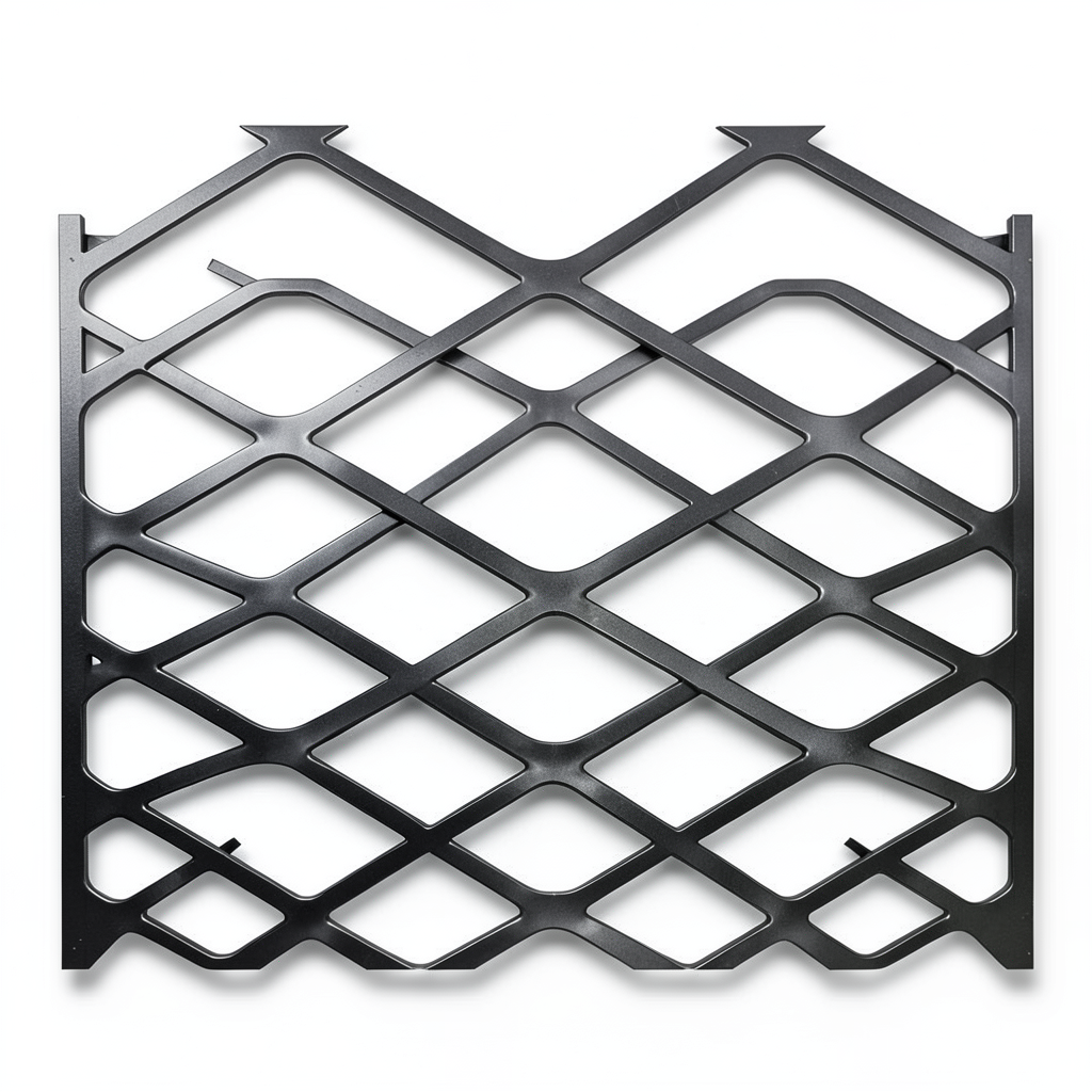 شبك حديد اسود بقلاوة تجاري سمك 3 ملم عرض 2.44 متر طول 1 متر