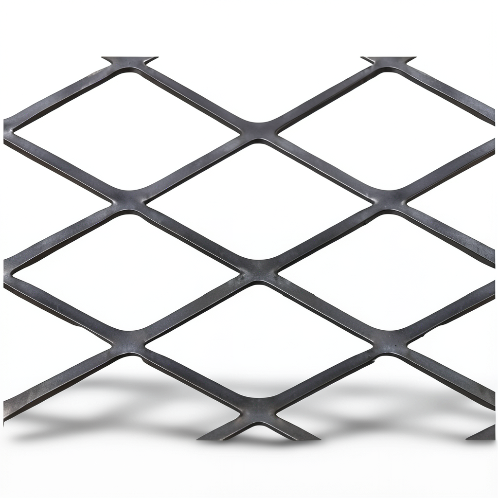 Hot Rolled Black Steel Expanded Metal Mesh Thickness 3 mm Width 2.44 m Length 6 m