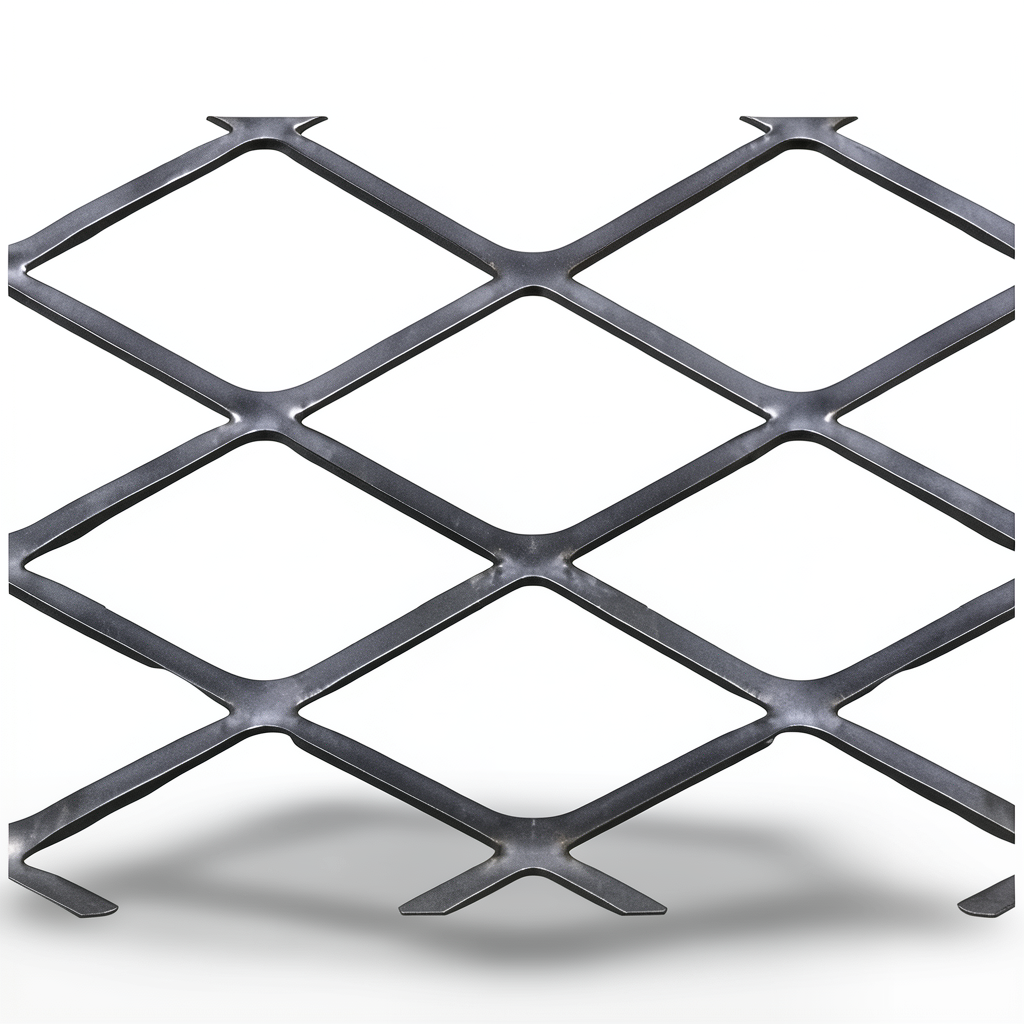 Hot Rolled Black Steel Expanded Metal Mesh Thickness 3 mm Width 2.44 m Length 6 m