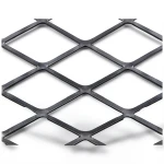 Hot Rolled Expanded Metal Mesh 3.8 mm Thickness, Size 2.44×3 m, Black Steel