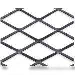 Hot Rolled Black Steel Expanded Metal Mesh Thickness 3.8 mm Width 2.44 m Length 1 m