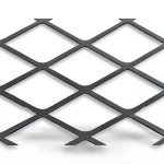 Hot Rolled Expanded Metal Mesh 3.8 mm Thickness, Size 2.44×3 m, Black Steel