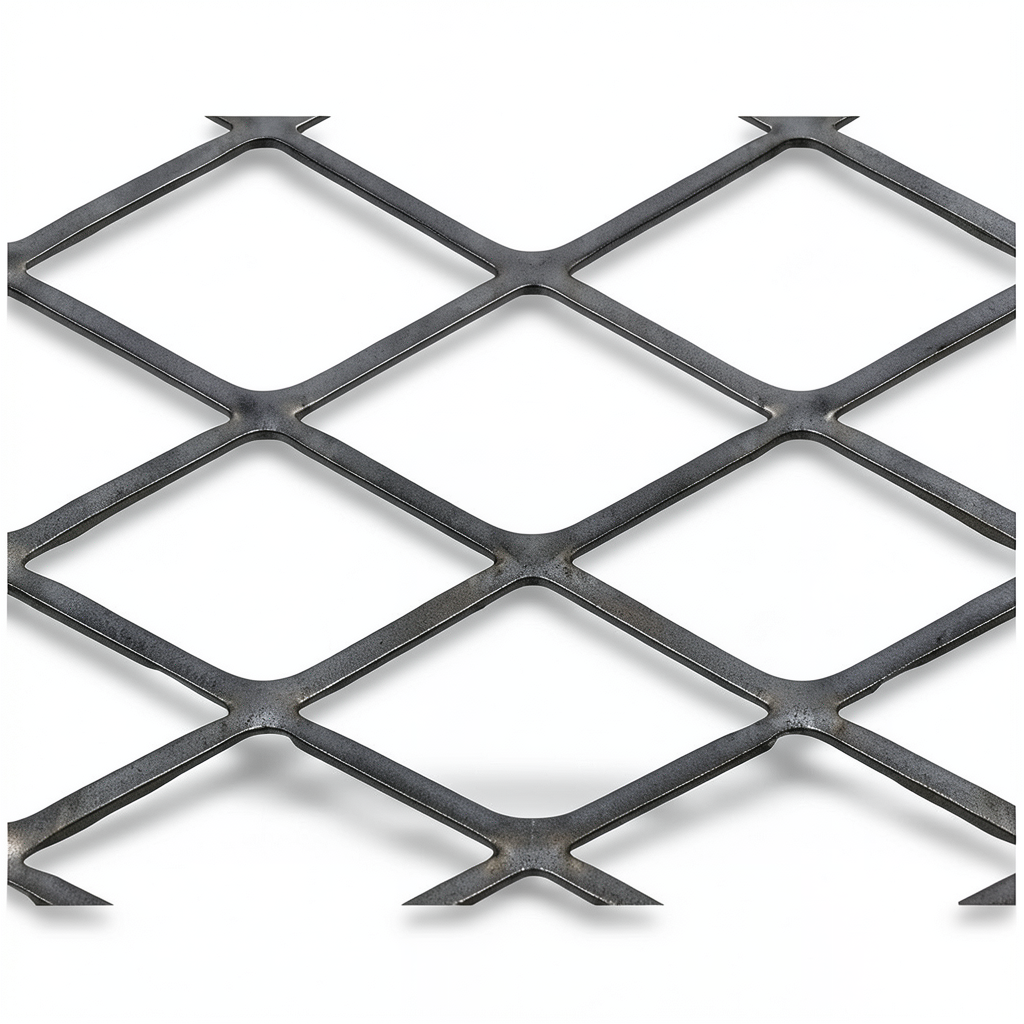 Hot Rolled Expanded Metal Mesh Tejari Shape Thickness 3.8 mm Size 2.44×4 m