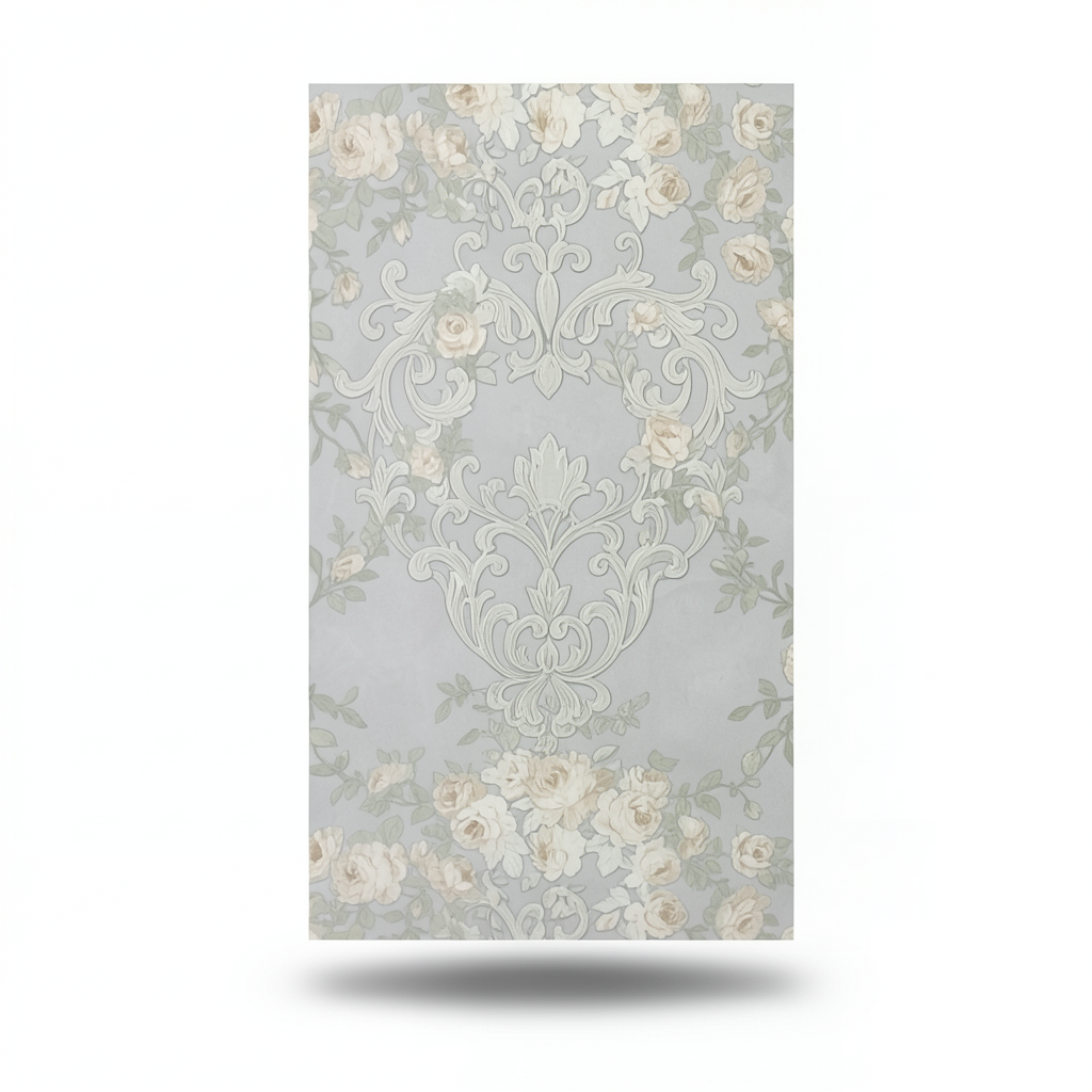 Classic Wallpaper Length 10m, Width 0.73m, Gray Color, Model 57135
