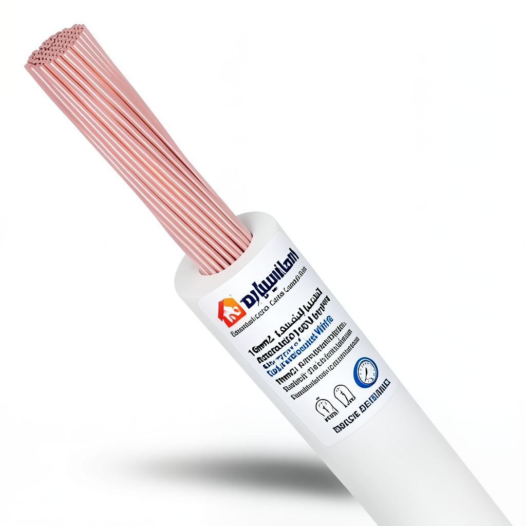 سلك كهرباء نحاس مجدول 16 مم2 450/750 فولت معزول PVC 70°C لون أبيض | شركة كابلات الشرقية للصناعة