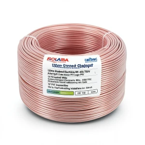لفة سلك كهرباء نحاس مجدول 120 مم2 450/750 فولت عزل PVC 70°C لون ابيض | شركة كابلات الشرقية للصناعة