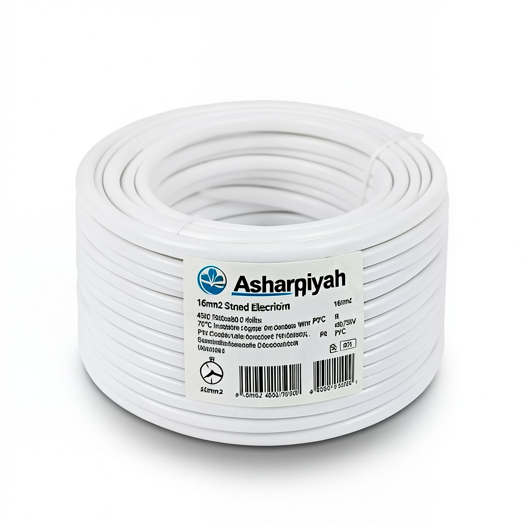 سلك كهرباء نحاس مجدول 16 مم2 450/750 فولت معزول PVC 70°C لون أبيض | شركة كابلات الشرقية للصناعة