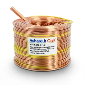 لفة سلك نحاس مجدول 95 ملم 450/750 فولت، عزل PVC 70°C، لون أصفر | شركة كابلات الشرقية للصناعة