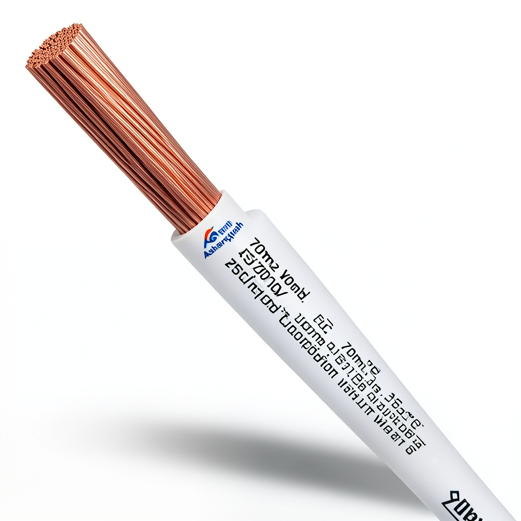 70mm2 Stranded Electric Wire 450/750 Volts Copper Conductor PVC 70°C Insulated White | Asharqiyah Cables Company for Industry