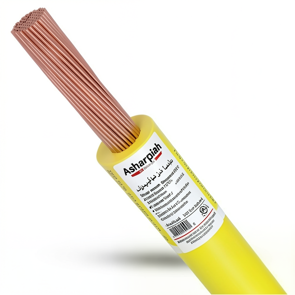 50 sq mm Stranded Wire 450/750V Copper PVC 70°C Insulation Yellow | Asharqiyah Cables Company for Industry