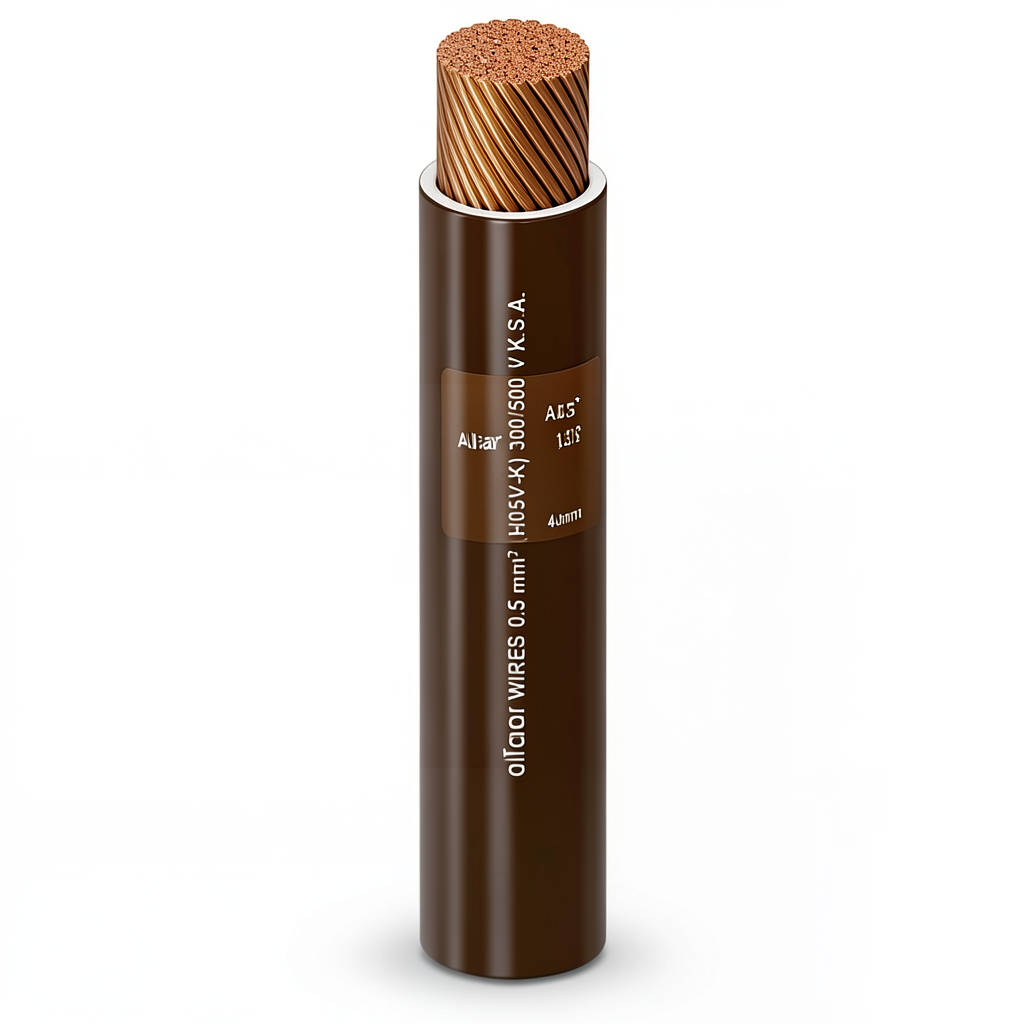 Flexible Copper Wire 1.5 mm² 450/750V PVC Insulation 0.7mm Thickness, Brown | Al Fanar