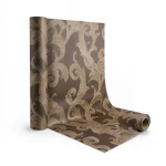 Classic Wallpaper Length 10m, Width 0.73m, Brown Color