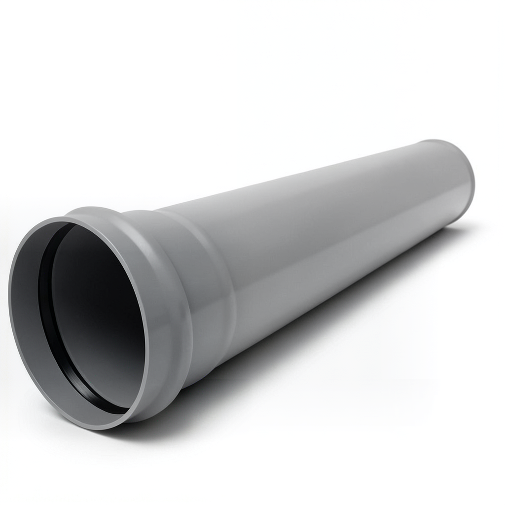 مواسير UPVC لانظمة الصرف تحت الارض SDR 34 مقاس 125 مم سمك 4.3 مم لون رمادي