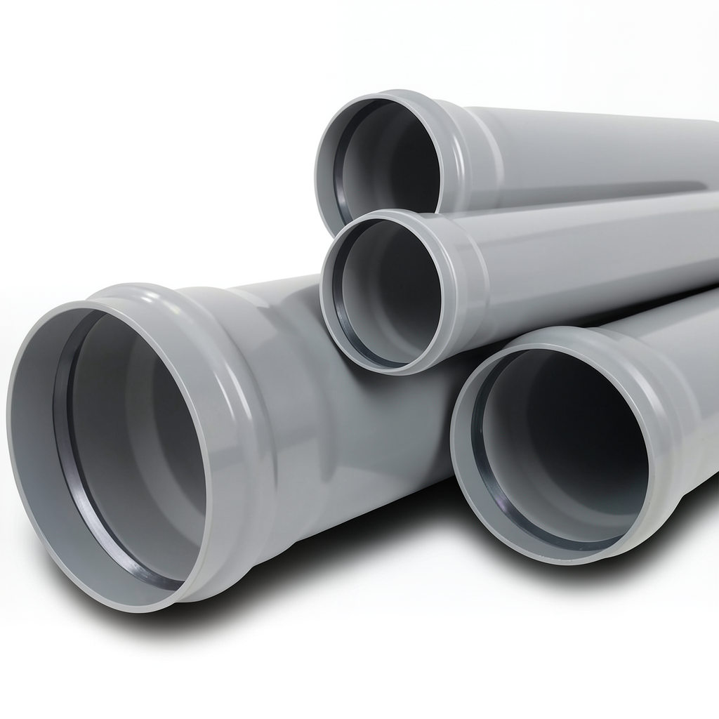 UPVC Pipe SDR 34 Size 200 mm Thickness 6.7 mm Grey Color