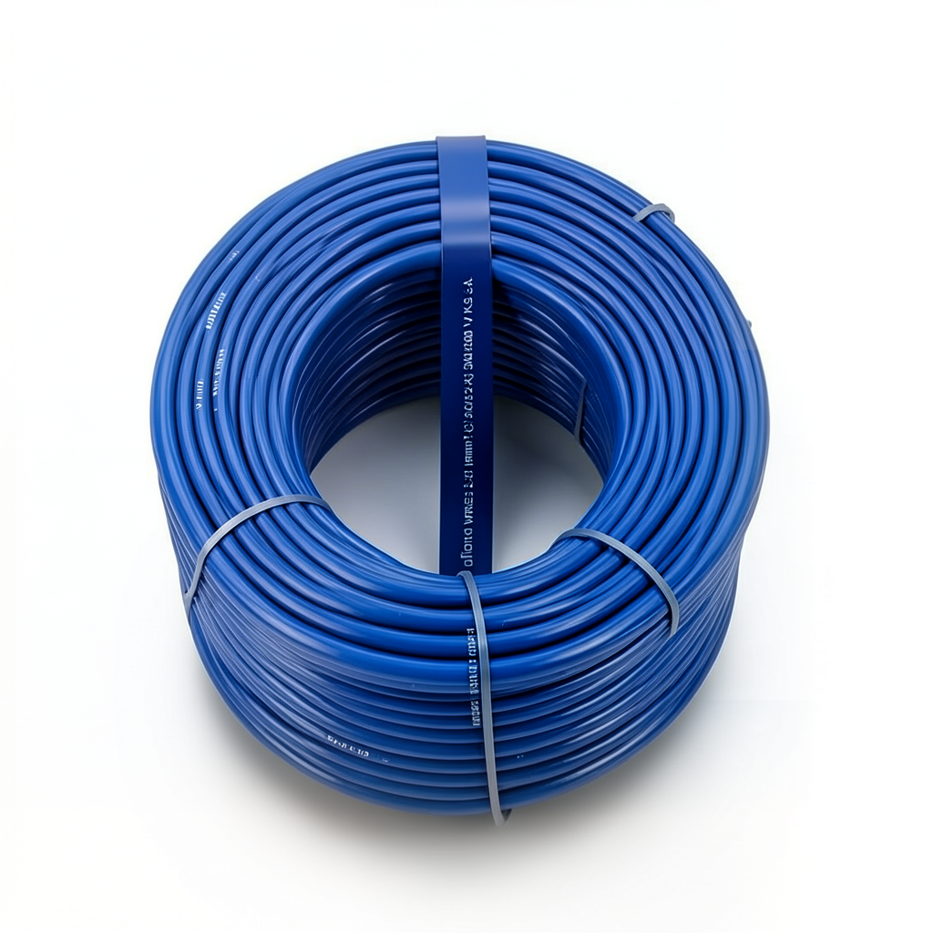 لفة سلك كهرباء مفرد نحاس شعر 1.5 sq mm 600/1000 فولت، عزل PVC لون أزرق | شركة الفنار