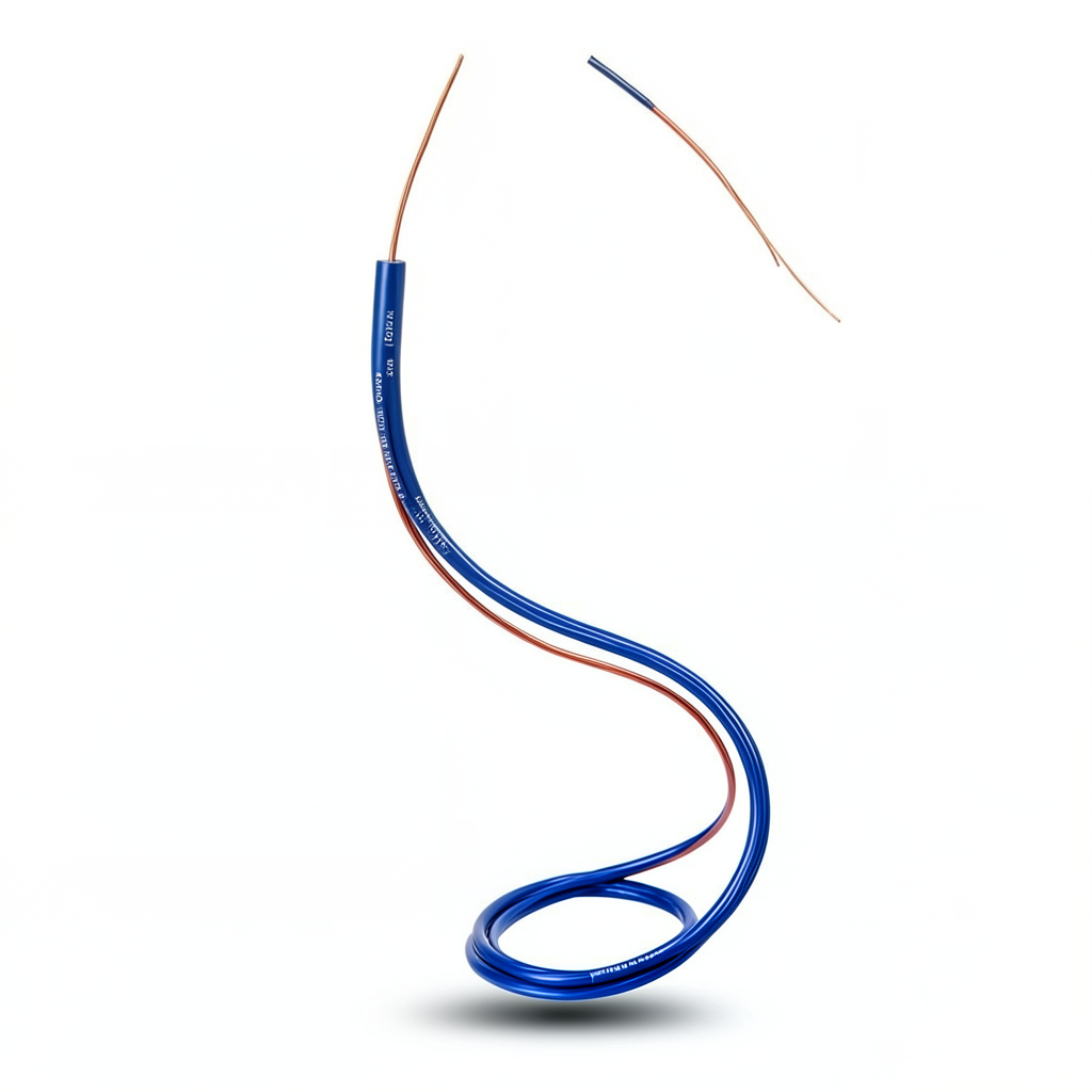 Flexible Single Wire 2.5mm 600/1000 volts Copper Conductor PVC Insulated Blue Color | Al Fanar