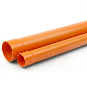 UPVC Pipe Sewerage System 63 mm 1.9 mm Thickness Orange Brown 6 Bar