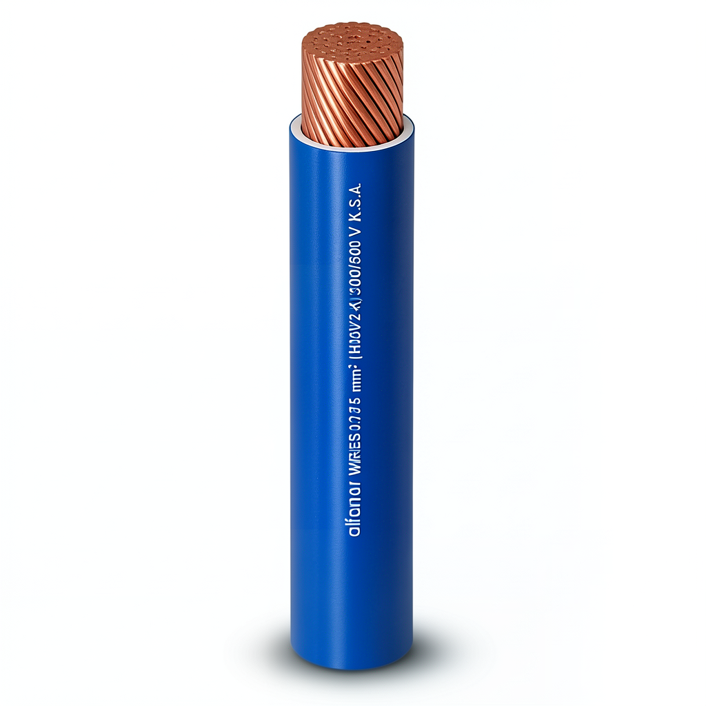 Flexible Single Electrical Wire 35mm² 600/1000V Copper PVC Blue | Al Fanar