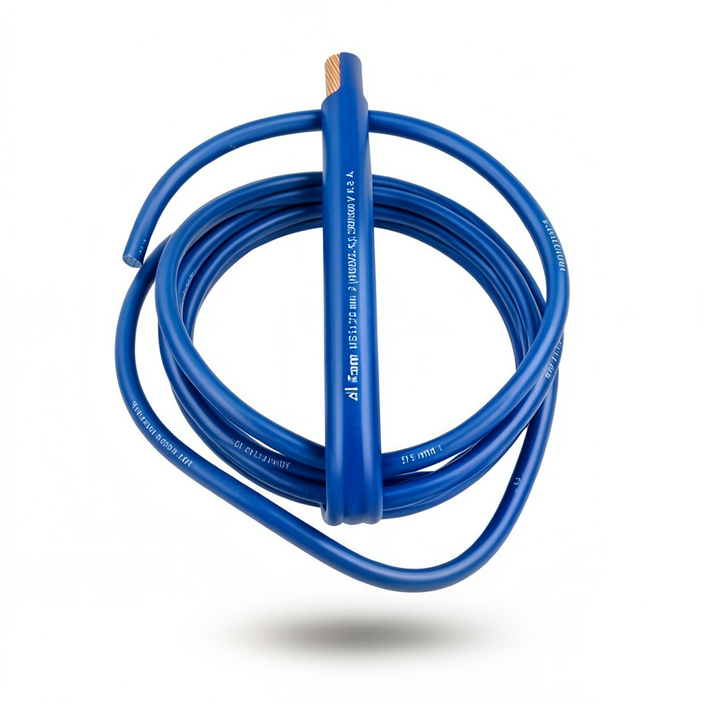Flexible Single Electric Wire 50mm2 600/1000V Copper PVC Insulated Blue | Al Fanar