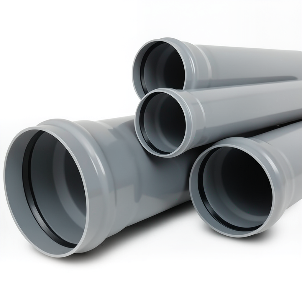UPVC Pipe SDR 34 Size 200 mm Thickness 6.7 mm Grey Color