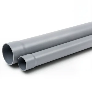 انابيب بلاستيك UPVC لانظمة الصرف تحت الارض SDR 41 قطر خارجي 160 مم سمك 4.6 مم لون رمادي