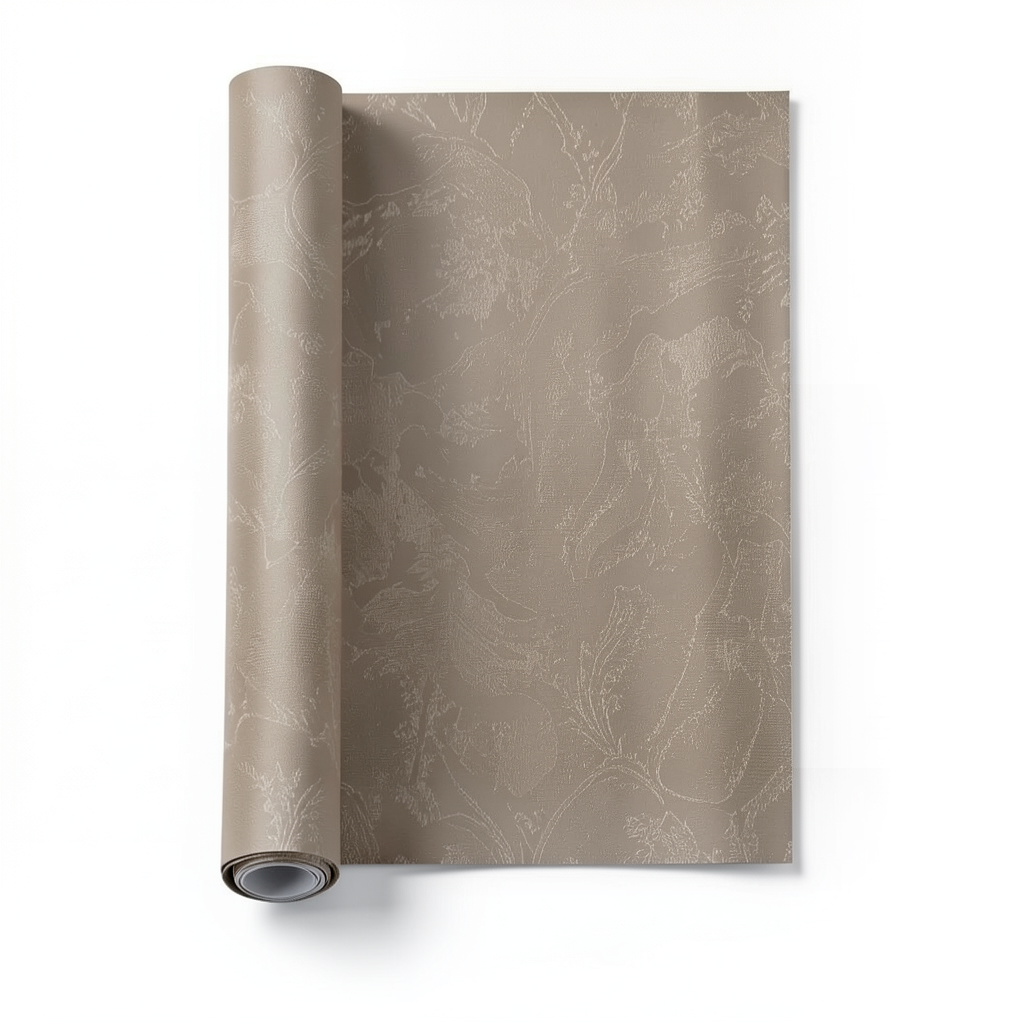 Italian Wallpaper Patterned Design Brown Color, Size 10m x 0.73m