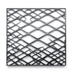Hot Rolled Expanded Metal Mesh 6 mm Thickness, Size 2.44×2 m, Black Steel