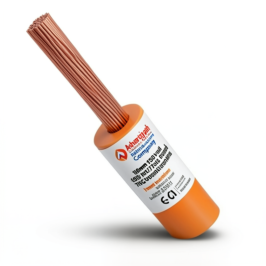 لفة سلك مجدول 16 مم 450/750 فولت، موصل نحاس عزل PVC 70°C لون برتقالي | شركة كابلات الشرقية للصناعة