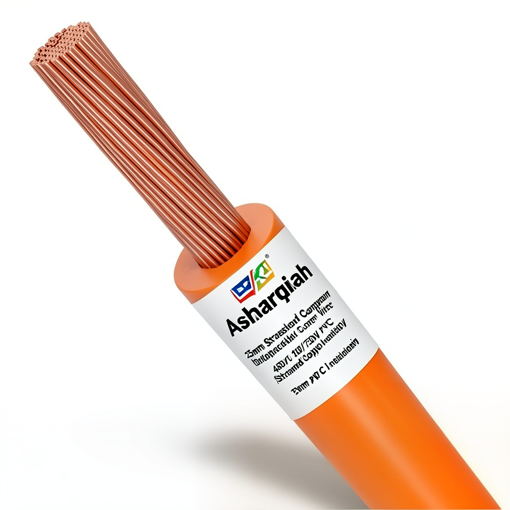 سلك مجدول نحاس 25 مم 450/750 فولت، معزول PVC 70°C، لون برتقالي | شركة كابلات الشرقية للصناعة
