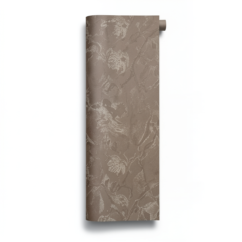 Italian Wallpaper Patterned Design Brown Color, Size 10m x 0.73m