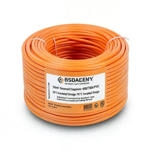 سلك مجدول نحاس 50 مم2 450/750 فولت معزول PVC 70°C برتقالي | شركة كابلات الشرقية للصناعة
