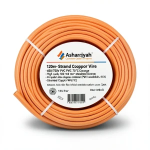 سلك مجدول نحاس 120 مم2 450/750 فولت معزول PVC 70°C لون برتقالي | شركة كابلات الشرقية للصناعة