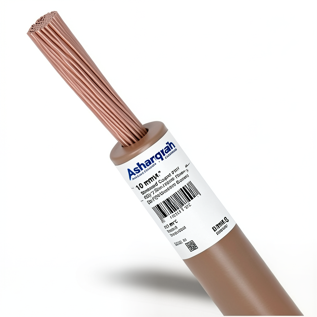 سلك كهرباء مجدول 10 مم² 450/750 فولت معزول PVC 70°C بني | شركة كابلات الشرقية للصناعة
