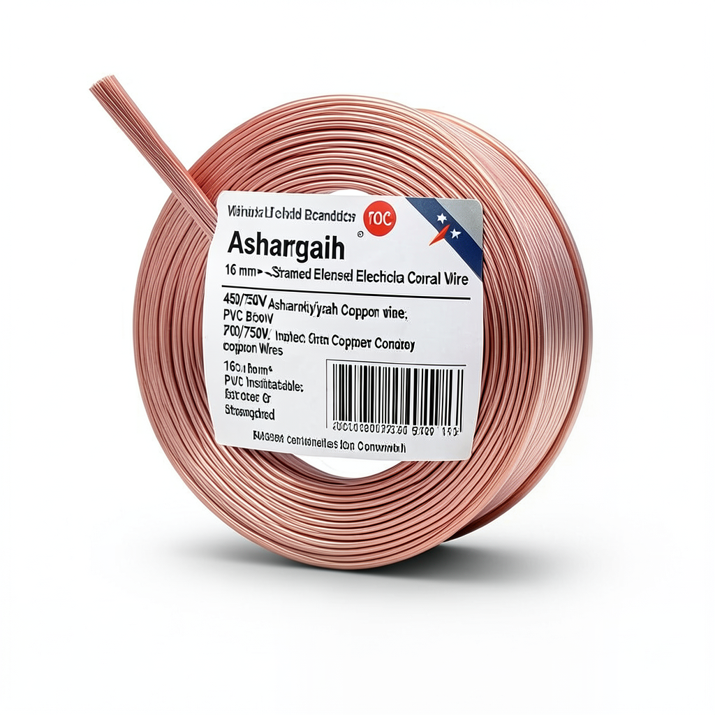 16 mm² Stranded Electrical Wire, 450/750V, Copper Conductor, PVC Insulated 70°C, Brown | Asharqiyah Cables Company for Industry