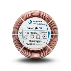 سلك كهرباء مجدول 35 مم² 450/750 فولت، موصل نحاس، معزول PVC 70°C، بني | شركة كابلات الشرقية للصناعة